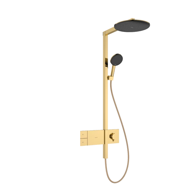 Termostatinė dušo sistema Hansgrohe Raindance Alive S 300 1jet su ShowerSelect Comfort, šlifuoto aukso, 24582990