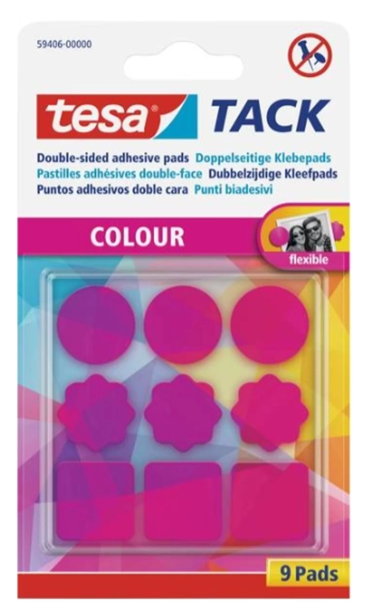 Tesa Dvipusiai Lipnūs Pagalvėlės, 9 Vienetai (vokietijos Produktai).