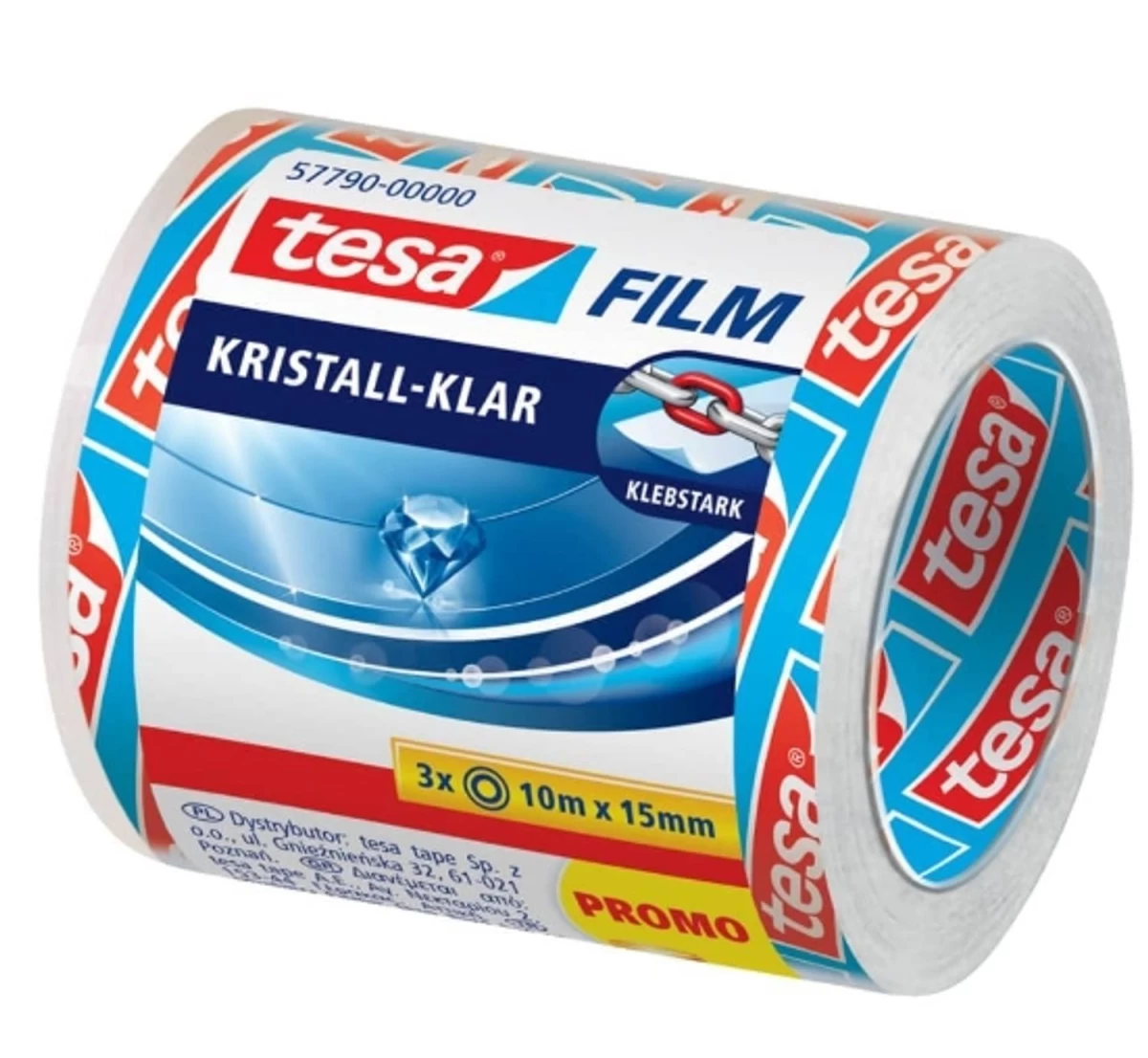 Tesa, Skaidri Juosta 15 Mm X 10 M, 3 Vnt. (vokietijos Produktai).