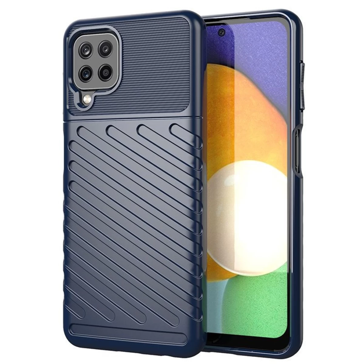 thunder Case Lankstus šarvuotas Dangtelis samsung Galaxy A22 4g Mėlynas