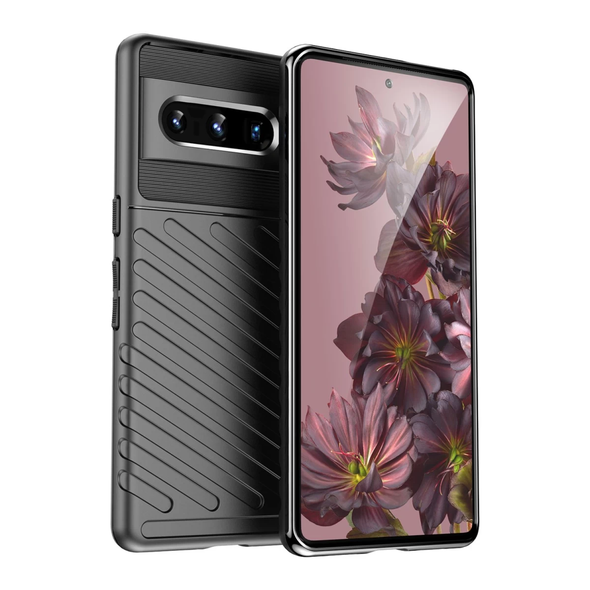 thunder Case Lankstus šarvuotas Dėklas google Pixel 7 Pro - Juodas