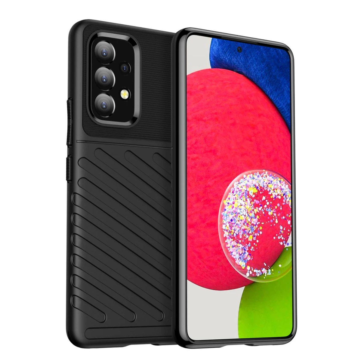 thunder Case Lankstus šarvuotas Dėklas samsung Galaxy A53 5g Juodas