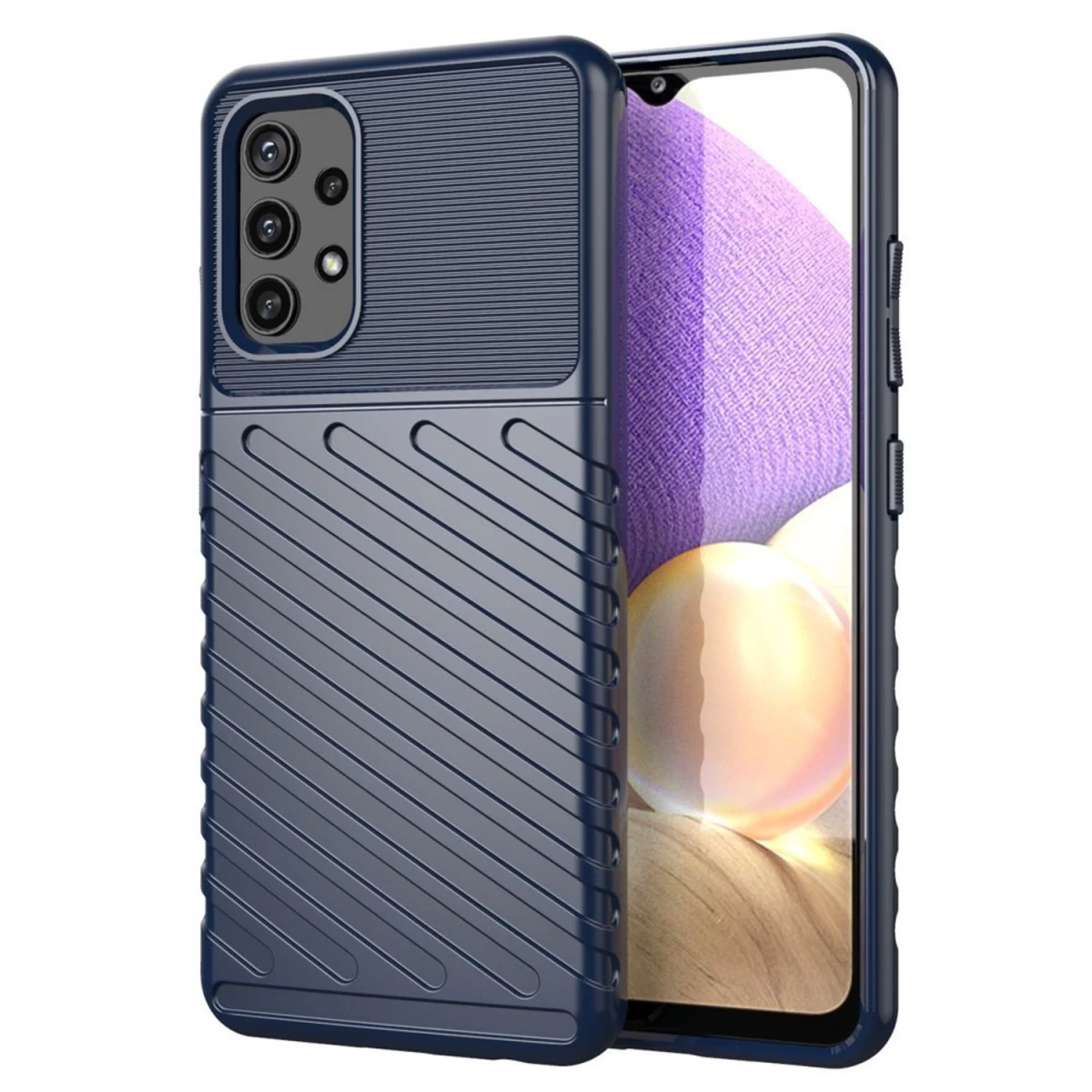 thunder Case Lankstus šarvuotas Dėklas, Skirtas samsung Galaxy A32 5g, Mėlynas