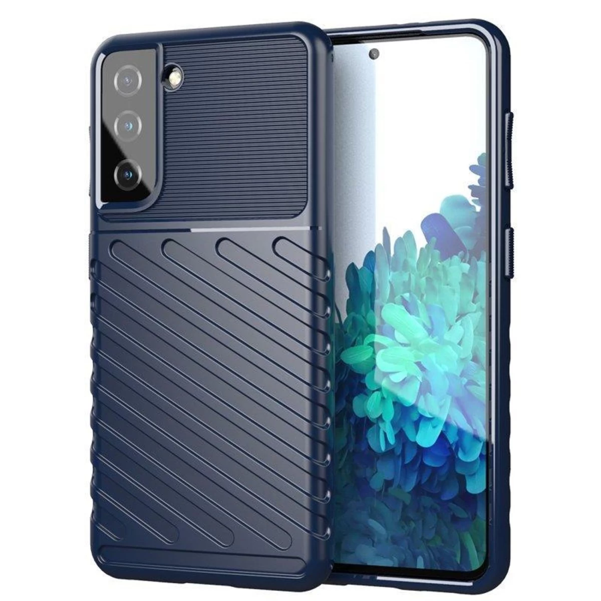 Thunder Case Samsung Galaxy S23 Silikoninis šarvuotas Dėklas Mėlynos Spalvos