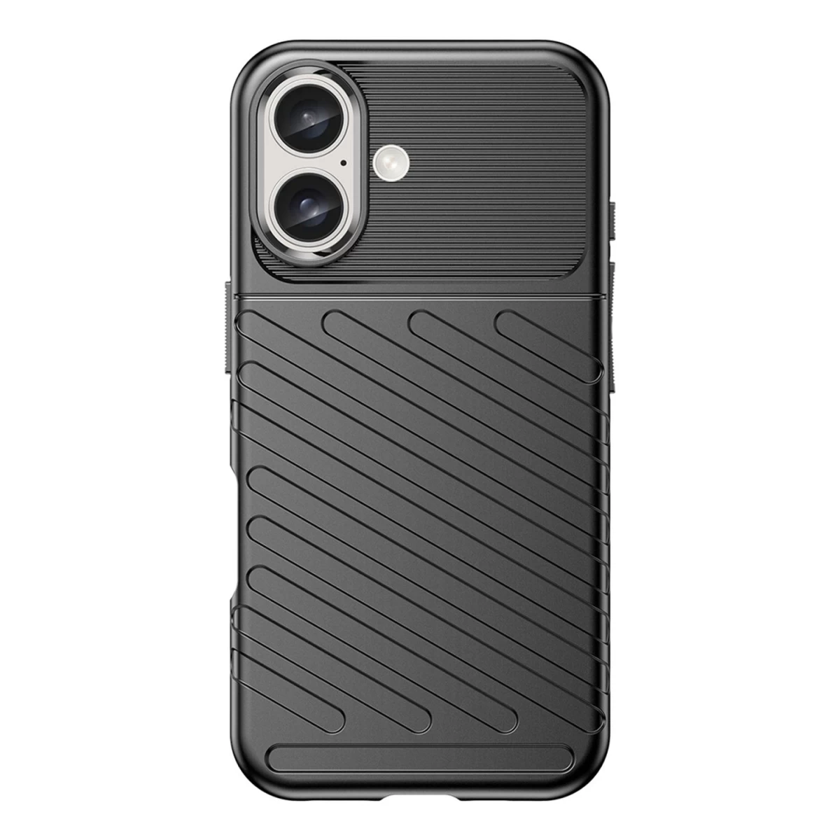 thunder Case Silikoninis Dėklas iphone 16 Plus - Juodas