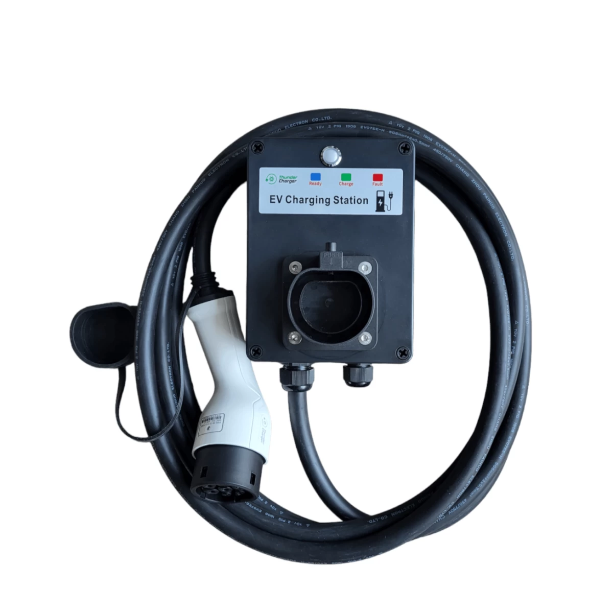 Thunder Charger elektromobilių krovimo stotelė EKEC Mini 22kW su type 2 laidu