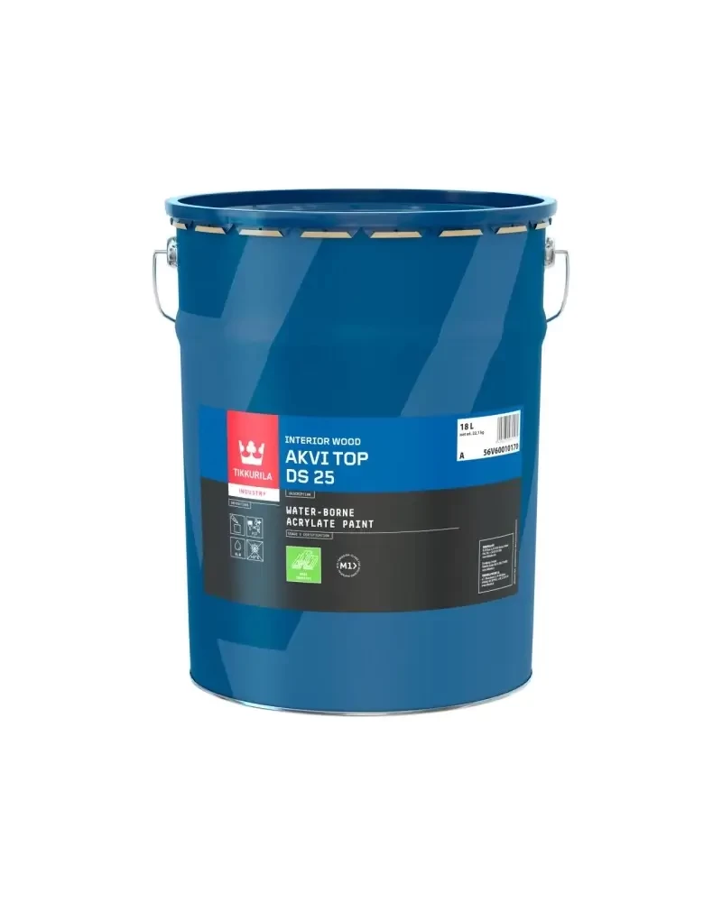 Tikkurila Akvi Top DS 25 patvarios akrilinės dažai durims - A - 2.7 L