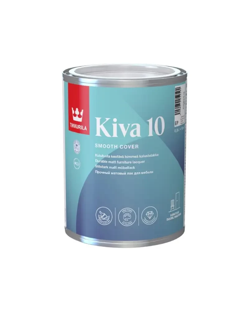 Tikkurila Kiva 10 baldų lakas, matinis - 2.7 L - EP - Matas Tikkurila Kiva 10 baldų lakas, matinis - 2.7 L - EP - Matas