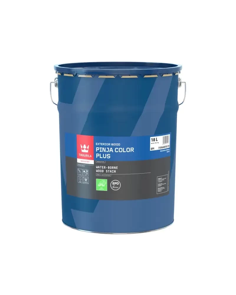 Tikkurila Pinja Color Plus pusiau skaidri lauko medienos dažyvė, ilgalaikė apsauga, EPD - 18 L - EPI