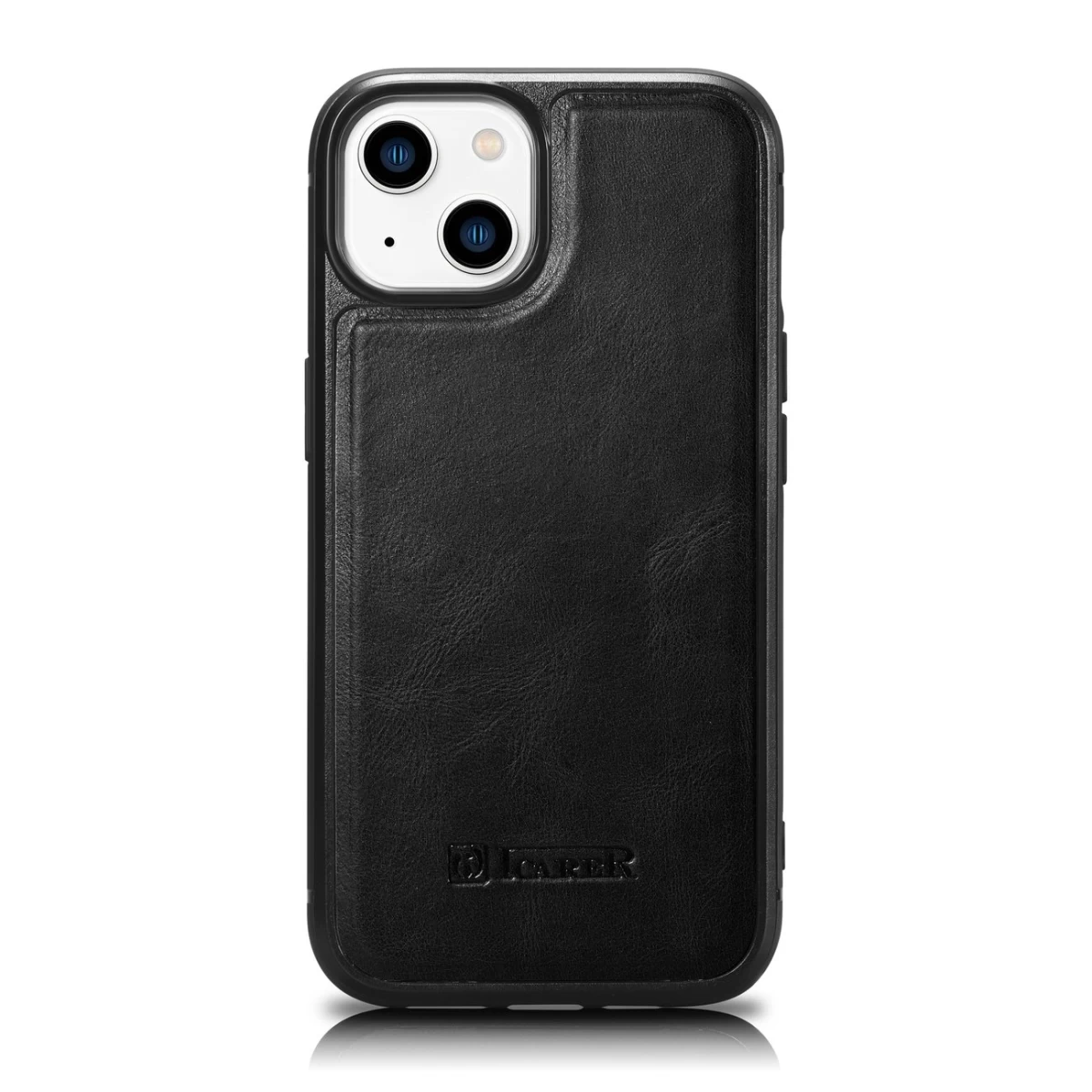 Tikra Oda Dengtas Dėklas Iphone 14 Plus Leather Oil Wax Juodas