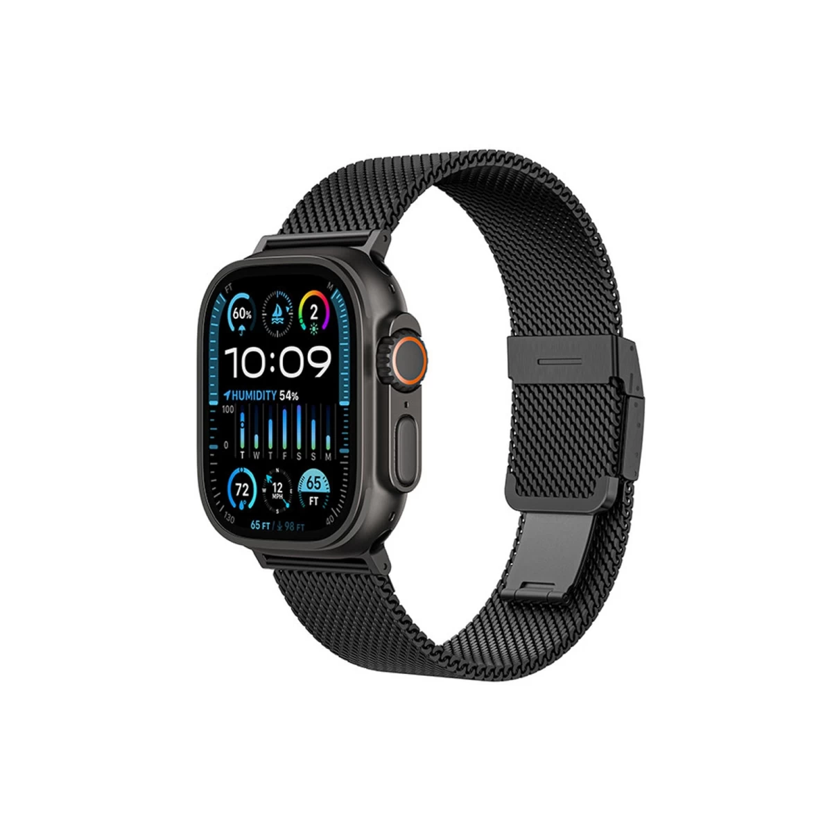 Titano Dirželis applewatch Laikrodžiui 38/40/41/42/44/45/46/49 Mm - Juodas