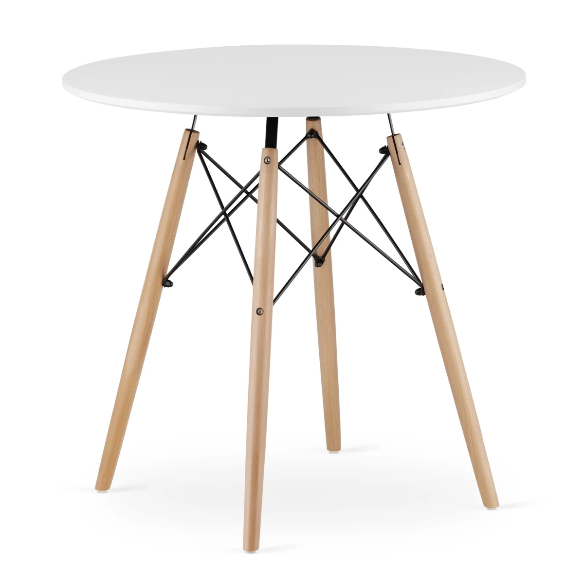Todi Apvalus 80 Cm Stalas - Baltas