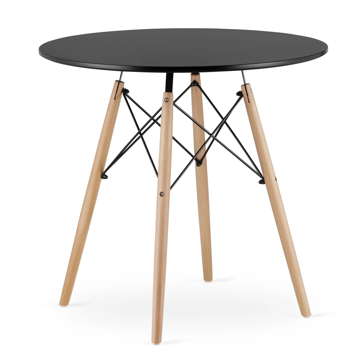 Todi Apvalus 80 Cm Stalas - Juodas