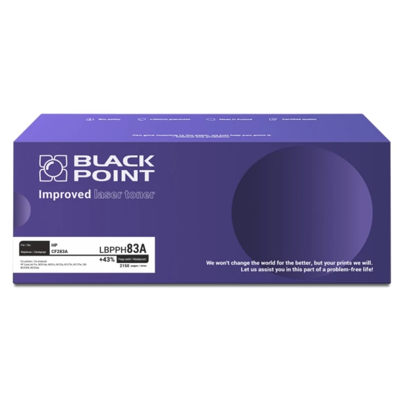 Toneris Black Point Lbpph83a Hp Cf283a
