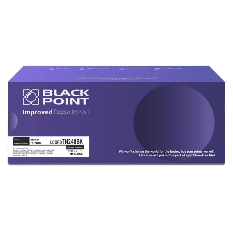 Toneris Black Point Lcbpbtn248bk Brother Tn-248y