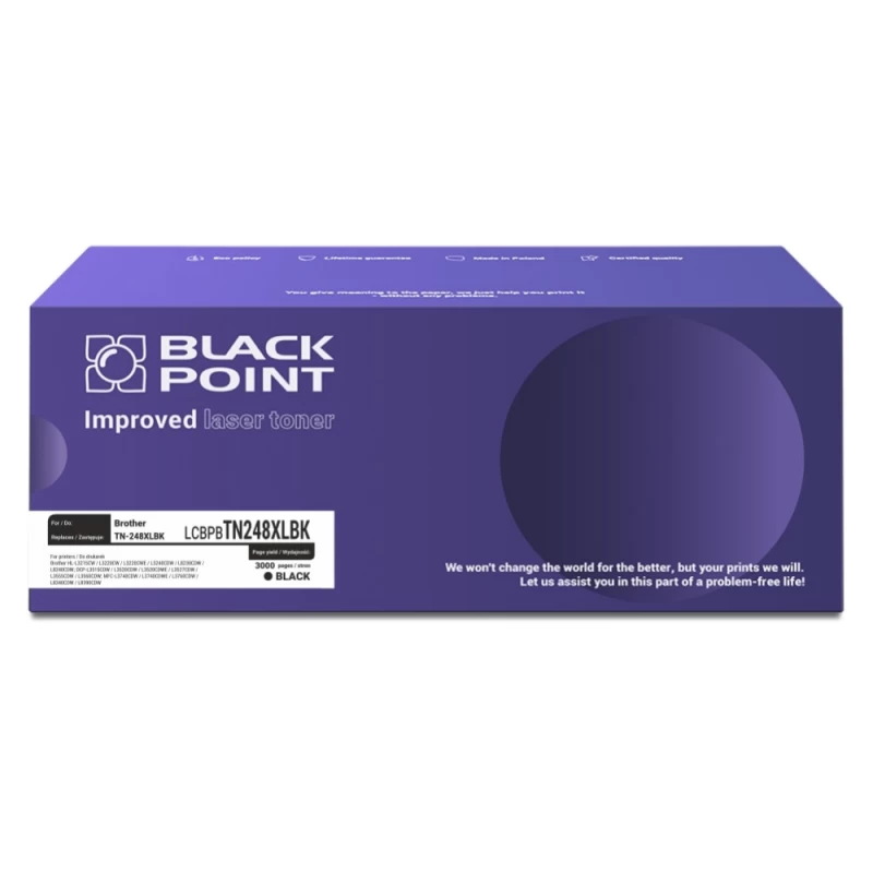 Toneris Black Point Lcbpbtn248xlbk Brother Tn-248xlbk