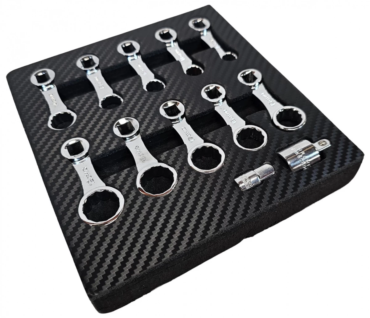 Torcinių adapterių rinkinys | 42Cr-Mo | 10 mm (3/8) | 10 - 19 mm | 12 vnt. (SK82912S)