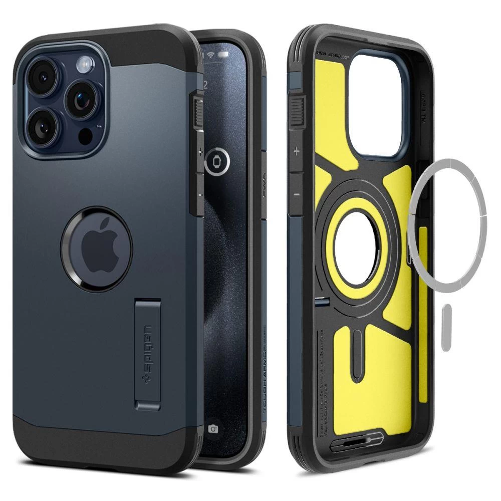 Tough Armor Magsafe Dėklas Iphone 15 Pro, Juodas Metalas