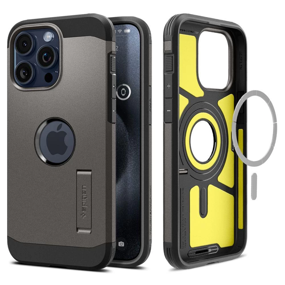 Tough Armor Magsafe Dėklas Iphone 15 Pro Metallic Grey