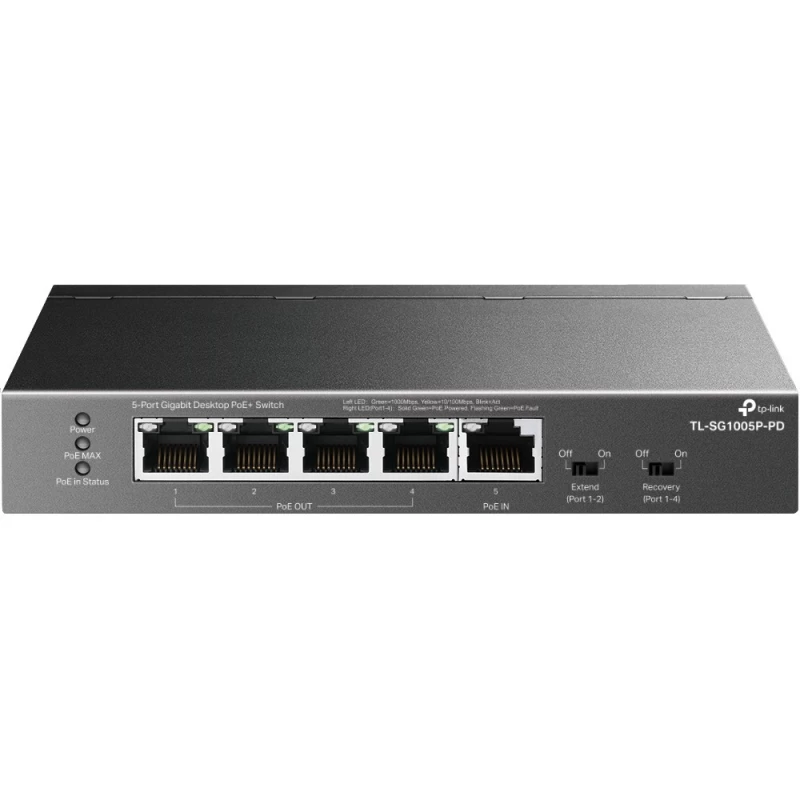 Tp-link Komutatorius Tl-sg1005p-pd (5x 10/100/1000 )