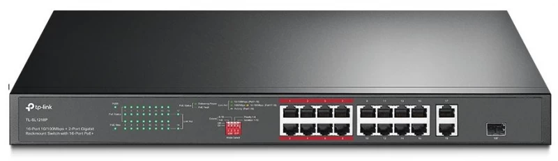 Tp-link Komutatorius Tl-sl1218p (16x 10/100 Poe+ )