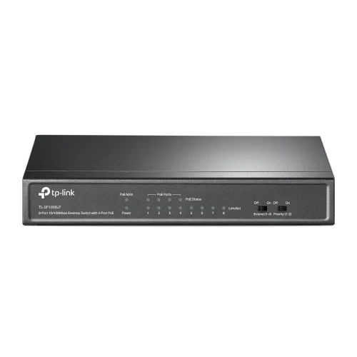 TP-Link TL-SF1008LP 8-Port 10/100Mbps Desktop Šakotuvas su 4-Port PoE