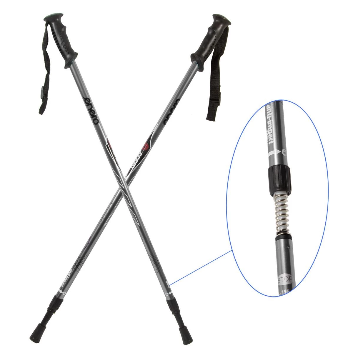 Trekingo Lazdos Enero Classic Silver
