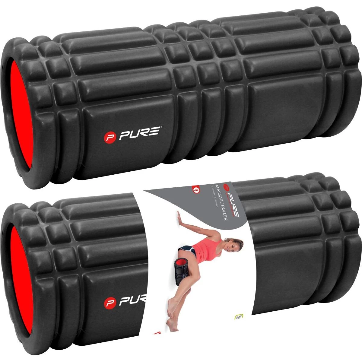 Treniruoklis Roller 33x15cm Juodas Pure 2 Improve