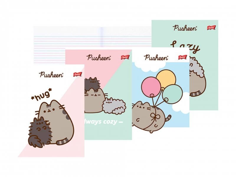 Trijų Eilučių Sąsiuvinis Su 32 Puslapiais Pusheen The Cat #cz