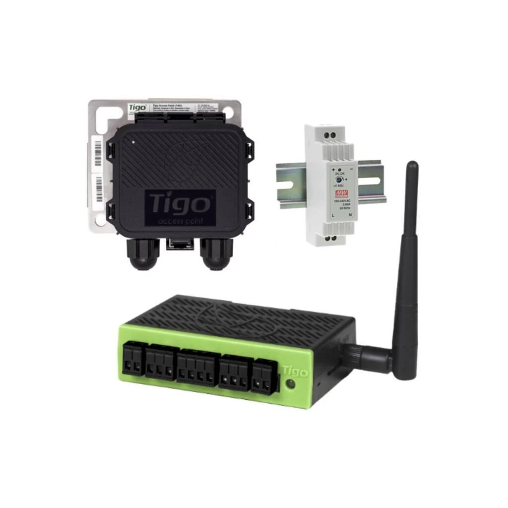 Trijų įrenginių rinkinys TIGO optimizatoriams (CCA+TAP+PS)