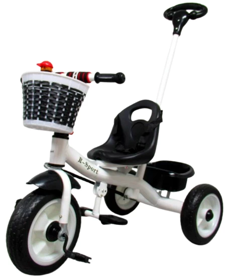 Triratukas T8 Baltas Su Rankena Eva Ratai Pusher