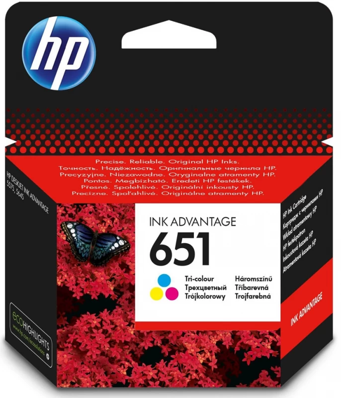 Trispalvio Rašalo Kasetė Hp 651 (c2p11ae) C2p11ae