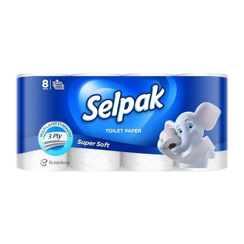 Tualetinis popierius SELAPK Powder 3sl, 8vnt.