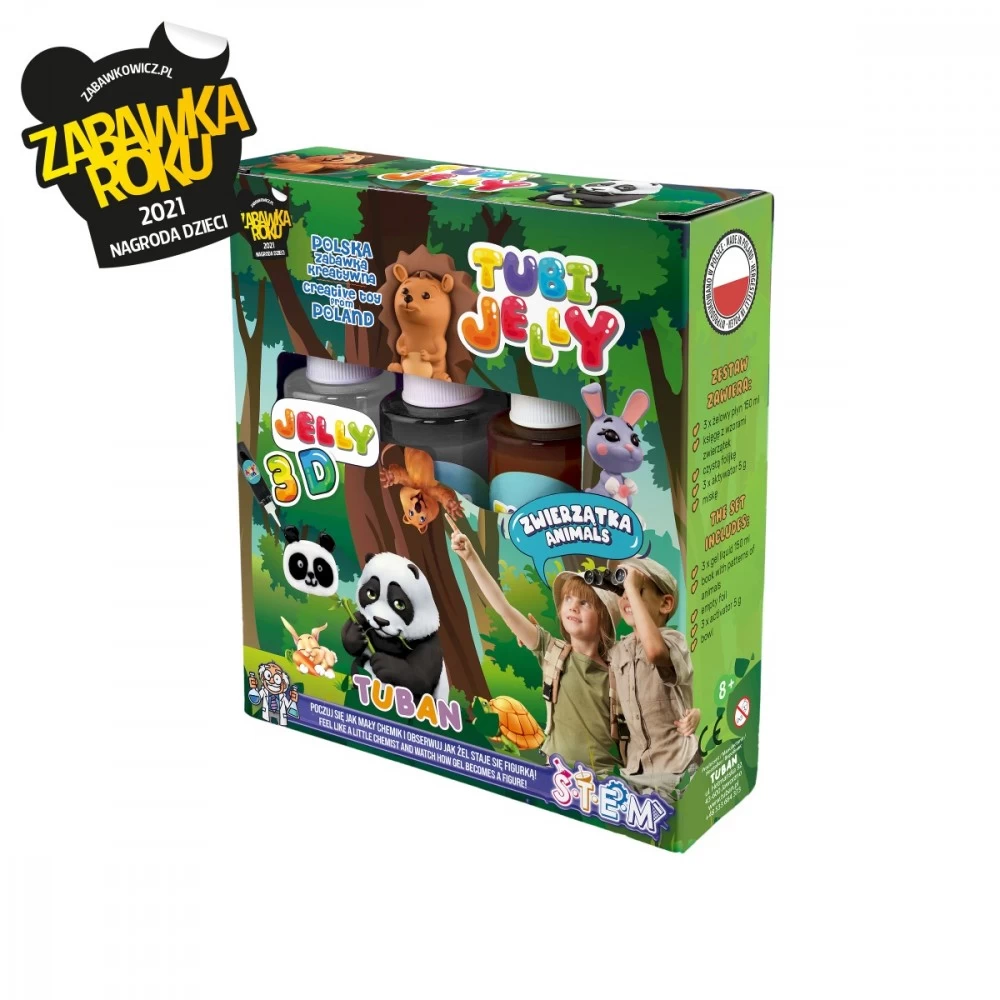 TUBAN Tubi Jelly set 3   coloes - Animals