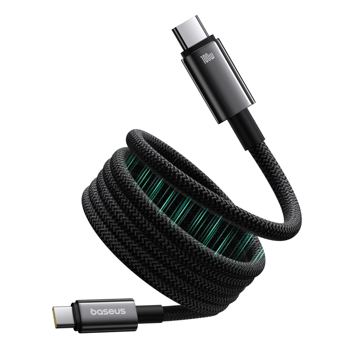 tungsten Gold Kabelis Su Magnetiniu Organizatoriumi Usb-c 100w 1 M - Juodas