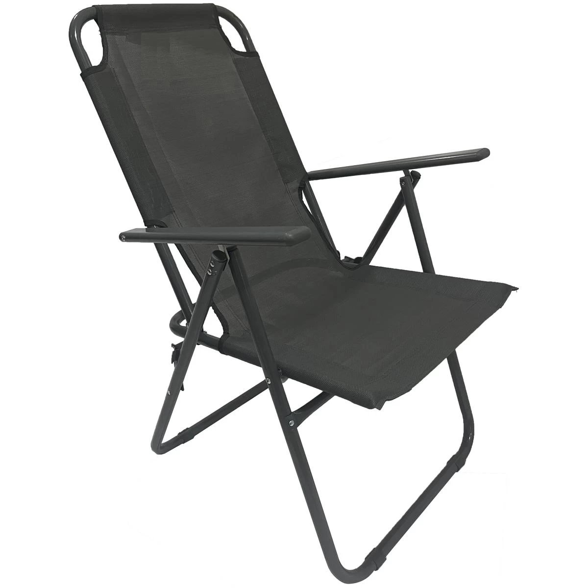 Turistinė Kėdė Su Porankiais 61x66x65-108cm Dark Gry Enero Camp Sulankstoma Kėdė
