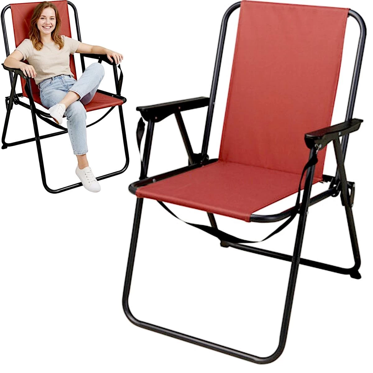 Turistinė Kėdė Su Porankiais Sulankstoma Redcliffs
