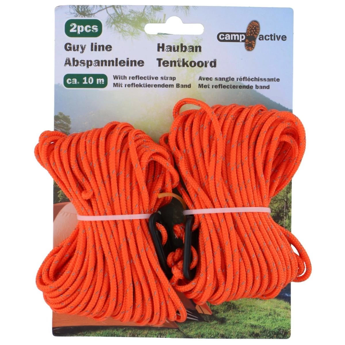 Turistinė Palapinė Virvelė 2vnt. Camp Active Orange