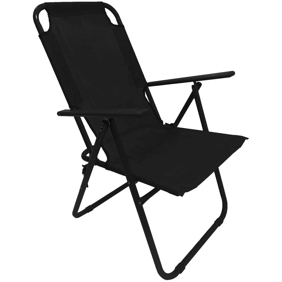 Turistinė sulankstoma kėdė 61x66x65-108cm Juoda Enero Camp