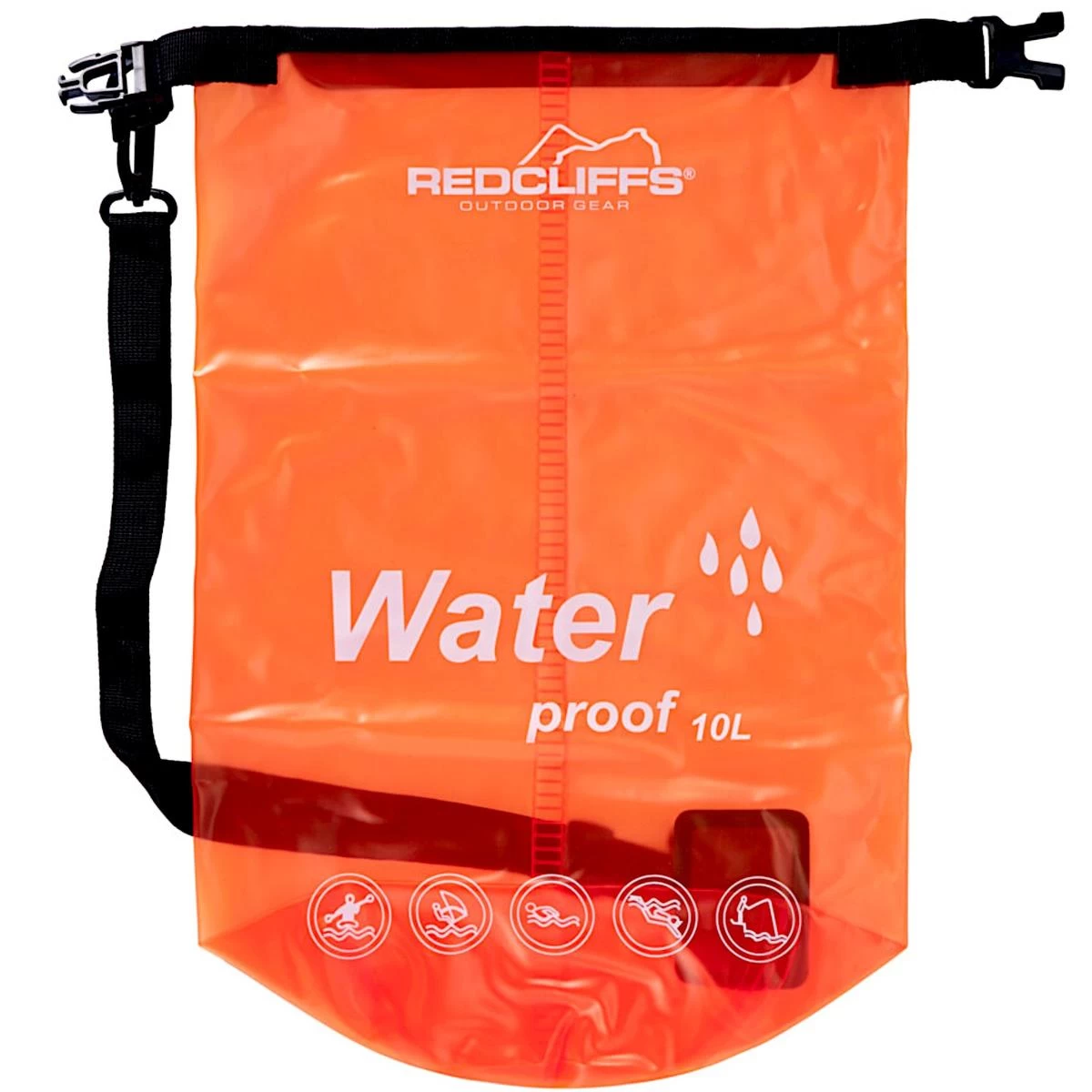 Turistinis Neperšlampamas Krepšys 10l Oranžinis Redcliffs