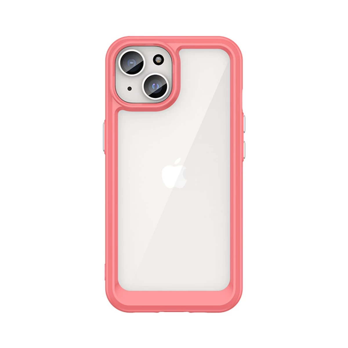 Tvirtas Dėklas Su Lanksčiu Rėmeliu Iphone 15 Plus Outer Space - Raudonas