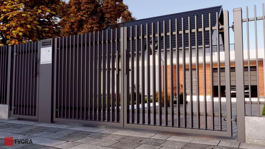 Atveriami, dvivėriai kiemo vartai