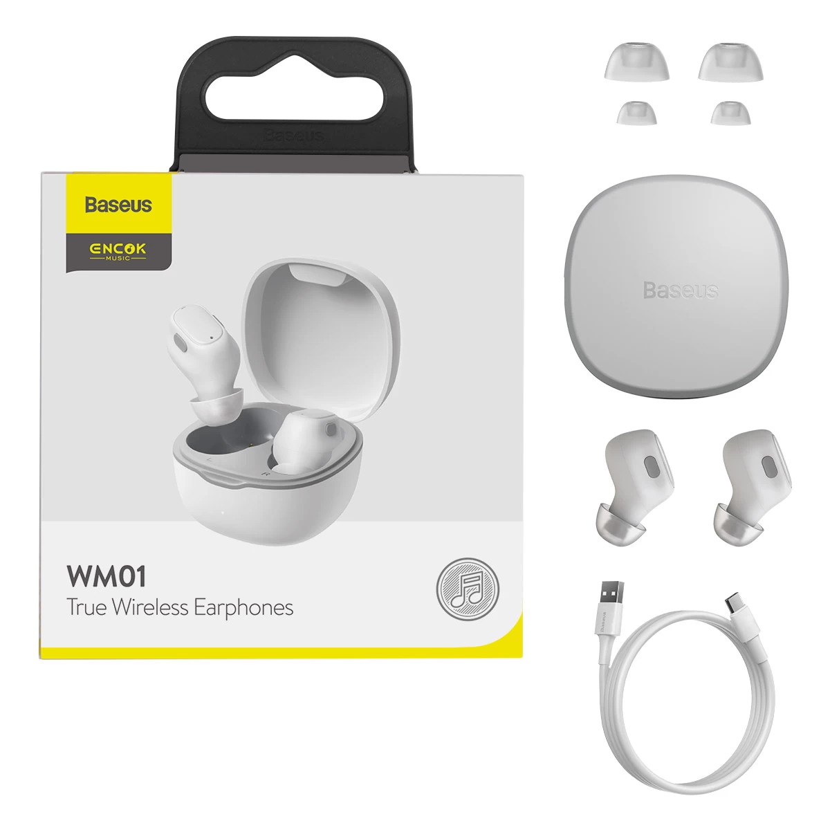 Tws bluetooth 5.0 Belaidės Ausinės Encok Wm01 Plus White