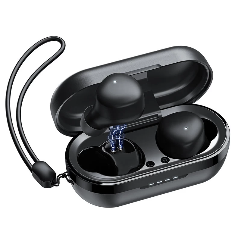 Tws bluetooth 5.1 Belaidės Ausinės 300 Mah Juodos Spalvos