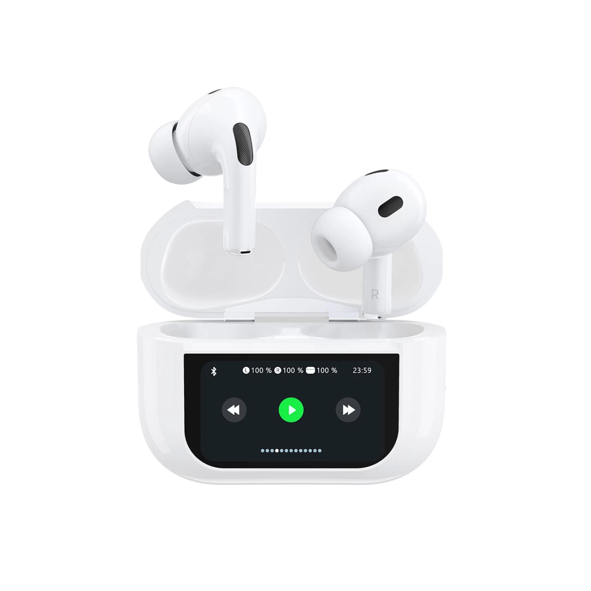 U19 Tws Belaidės bluetooth 5.3 Ausinės į Ausis Su Led Ekranu - Baltos Spalvos