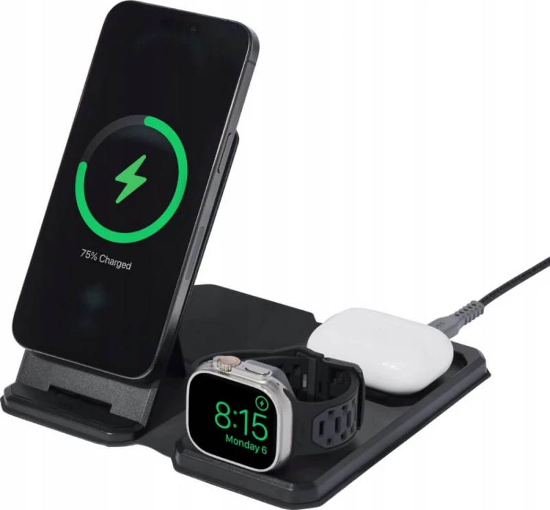 Uag 3in1 Kelioninis įkroviklis - Belaidis Kelioninis įkroviklis Trims 15 W įrenginiams, Suderinamas Su magsafe, Kabeliu, Kištukais Ir Orga Uag 3in1 Kelioninis įkroviklis - Belaidis Kelioninis įkroviklis Trims 15 W įrenginiams, Suderinamas Su magsafe, Kabeliu, Kištukais Ir Orga