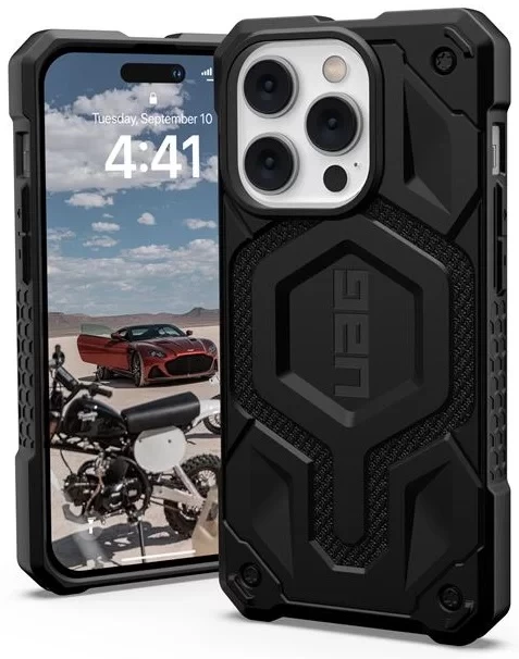 Uag Monarch - Apsauginis Dėklas Iphone 14 Pro, Suderinamas Su Magsafe (kevlaro Juodos Spalvos)