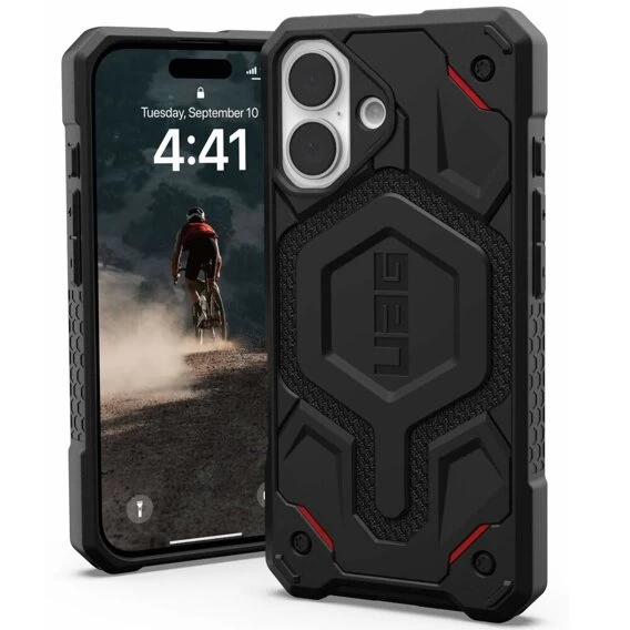 Uag Monarch Pro - Apsauginis Dėklas Iphone 16, Suderinamas Su Magsafe (kevlaro Juodos Spalvos)