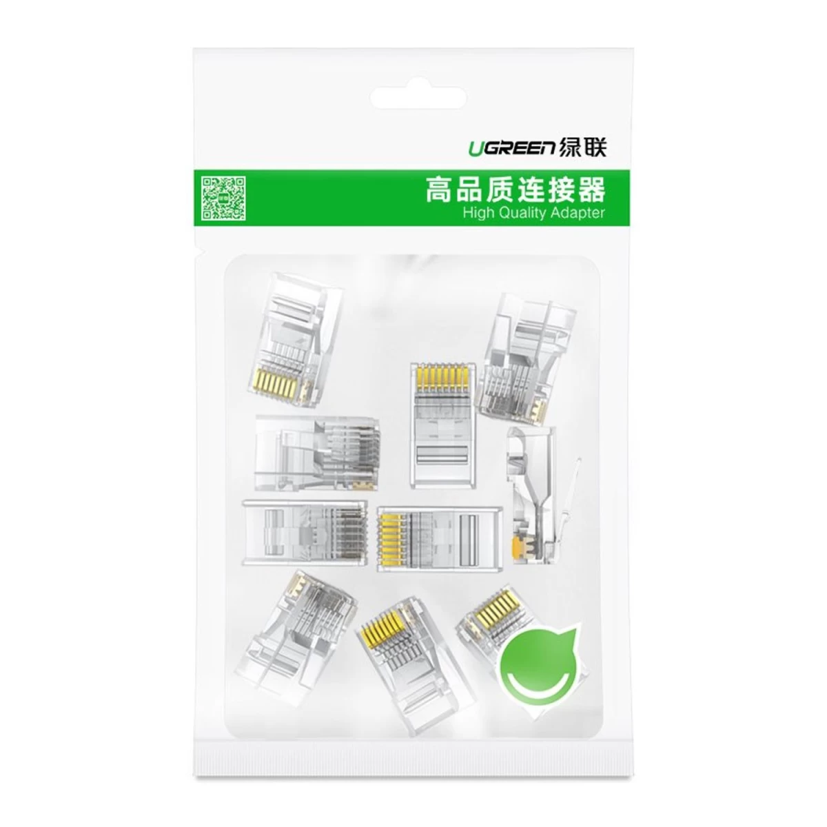 Ugreen 10x Rj45 8p8c Cat 6 Jungties Kištukas Skaidrus (50961)