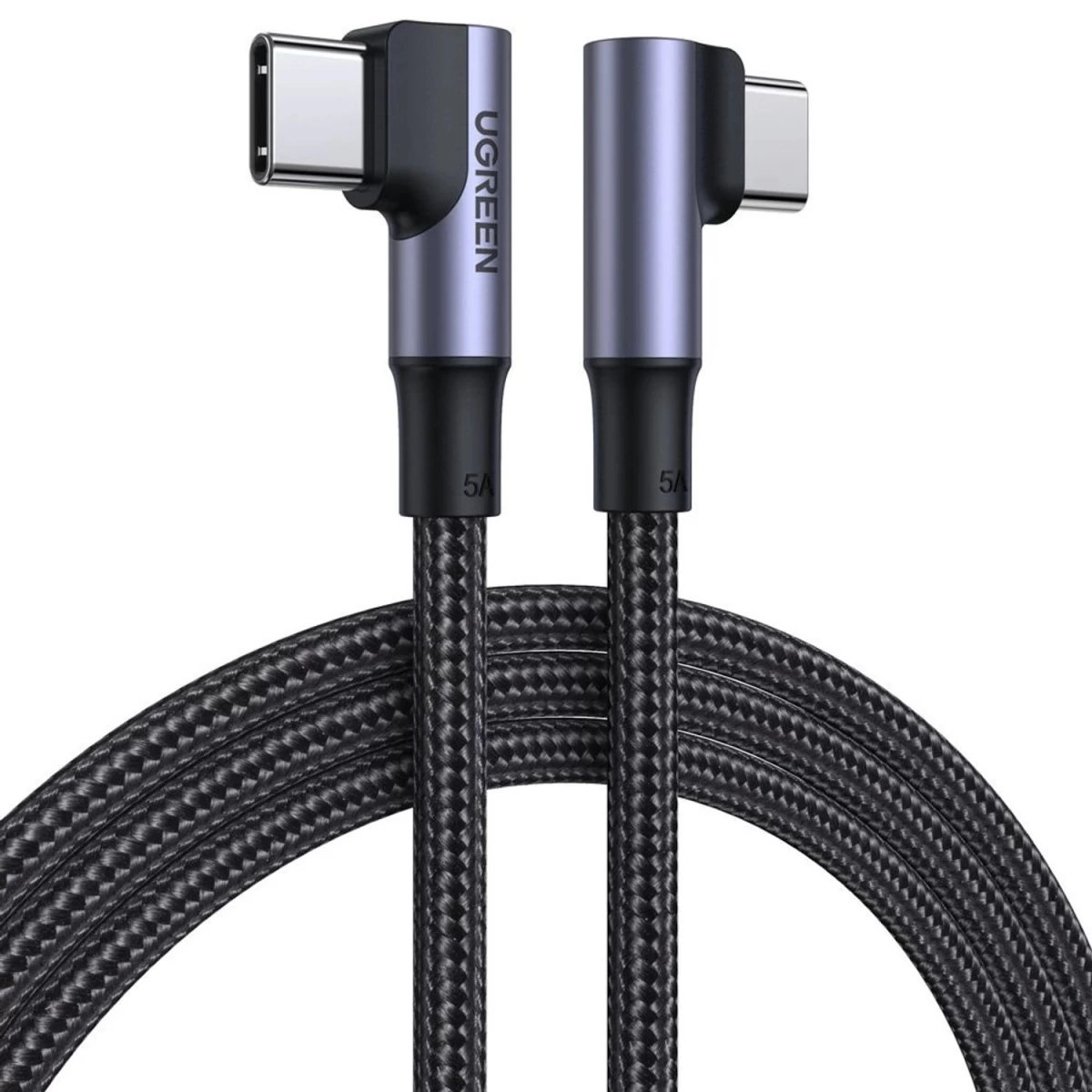 Ugreen Us335 70698 Kampinis Usb-c į Usb-c Pd Qc Fcp 100w 5a 480mbps Kabelis - Juodas, 2 M
